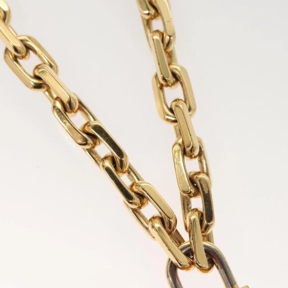 LOUIS VUITTON Necklace LV Edge Chain Cadena GP Necklace Gold - Picture 4 of 16